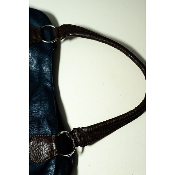 Handbag Blue purse pocket book shoulder - Picture 13 of 14